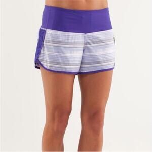 Lululemon Run: Sun Sprinter 4” Short in Elevation Stripe Bruised Berry Size 8